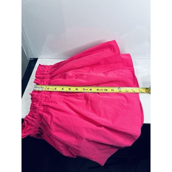 Suno Women’s Size 2 Mini Skirt Paper bag Poplin Layered Fushia Pink Doll Party - Picture 6 of 7
